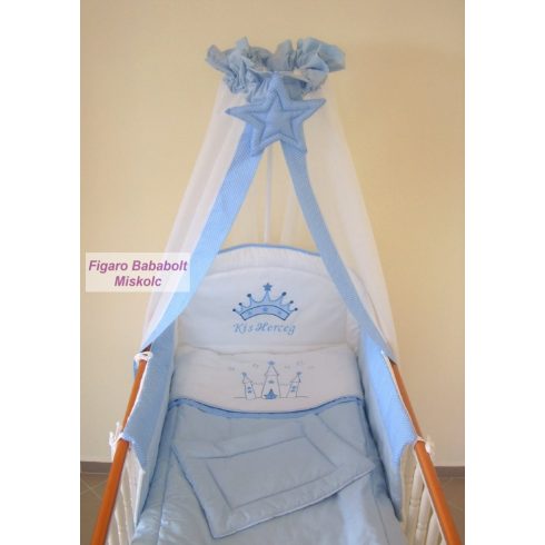 4 részes bébi ágynemű garnitúra muszlin függönnyel "Kis Herceg"