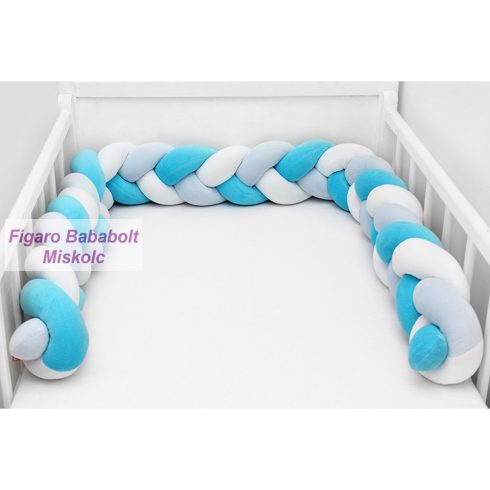 Scamp fonott rácsvédő "fehér-babakék-azúrkék"