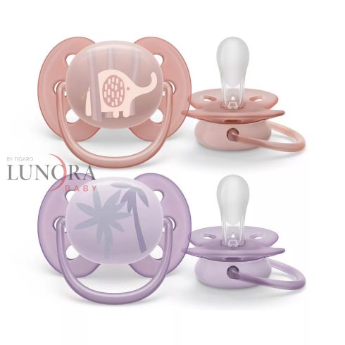 Philips AVENT játszócumi Ultrasoft Premium állatos 0-6hó lányos 2db
