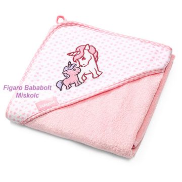   BabyOno bambusz fürdőlepedő 346/01 100x100cm "rózsaszín unikornis"