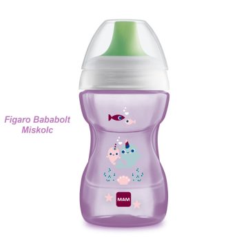   MAM Fun to drink cup - ivástanuló pohár 270 ml "lila bálna"