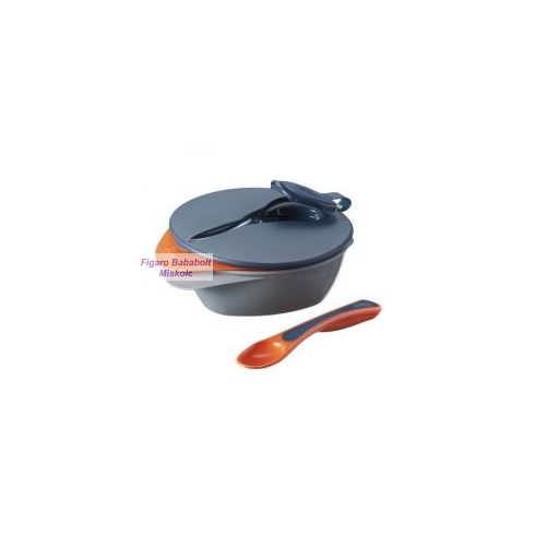 Tommee Tippee Feeding bowls etetőtálka tetővel és kanállal "szürke-narancssárga"