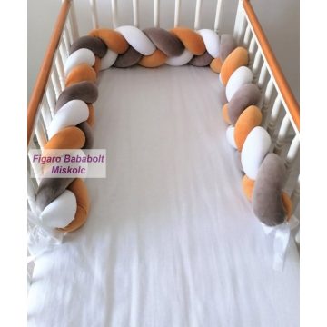 Fonott rácsvédő "fehér-mustársárga-barna" 