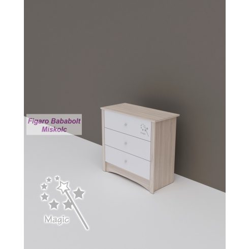 Todi MAGIC 3 fiókos komód toldalékkal