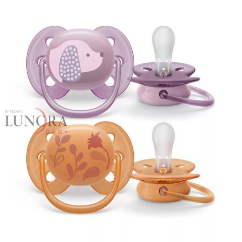 Philips AVENT játszócumi Ultrasoft Premium állatos 6-18hó lányos 2db