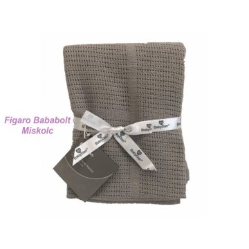 Babydan horgolt pamut takaró – Grey 75x100cm