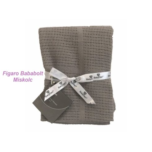 Babydan horgolt pamut takaró – Grey 75x100cm