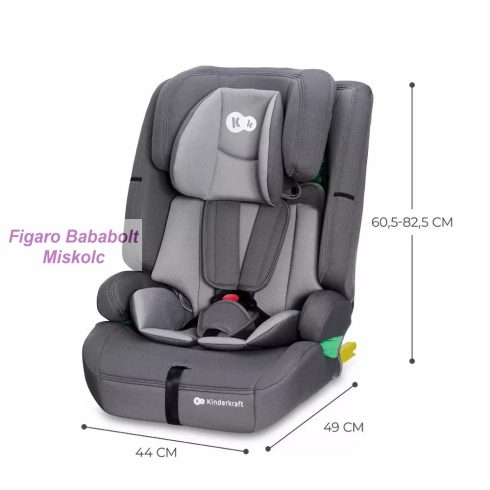 Kinderkraft gyerekülés Safety Fix 2 i-Size Isofix 76-150cm szürke