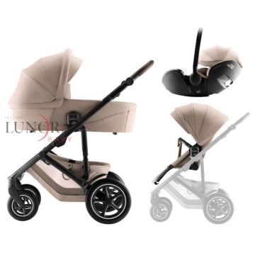   BRITAX RöMER Smile 5Z Comfort Style babakocsi bundle szett (Smile 5Z babakocsi + mózeskosár + Baby-Safe Pro) Teak
