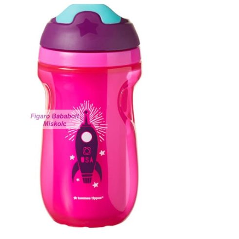 Tommee Tippee hőtartó csőrös itatópohár 260ml  12hó+ "pink rakéta"