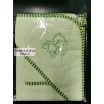   Stella fürdőlepedő, fürdetőkesztyű "zöld maci"