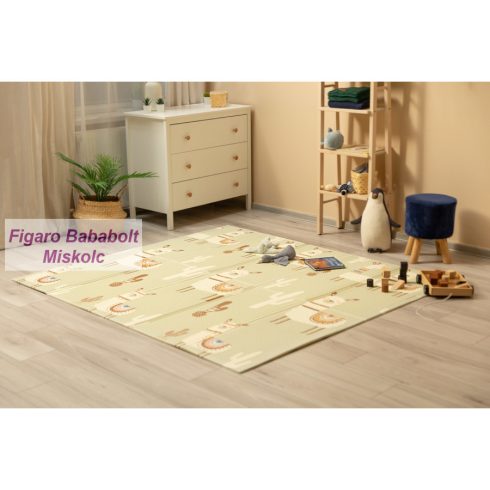 Toyz összehajtható kétoldalas játszószőnyeg 200x180 "Láma"