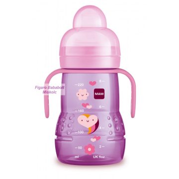   MAM Trainer+ 220ml - Cumisüveg és ivópohár " pink"