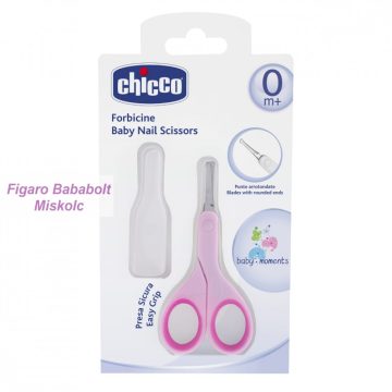 Chicco olló hajlított véggel "pink"
