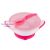 BabyOno tányér, tapadó aljú fedeles, kanállal "rózsaszín" 1063/03