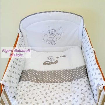 Szürke csillagfüzéres maci Íves fejvédő