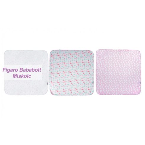 Bebe-Jou Bambusz textilpelenka 3 db-os "rózsaszín-menta"