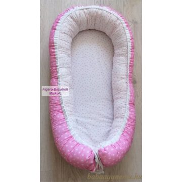 Babafészek "Rózsaszín-fehér csillagos"