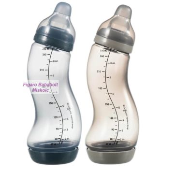   Difrax ant-colic S-cumisüveg szett 2x250 ml "szürke-sötét kék"