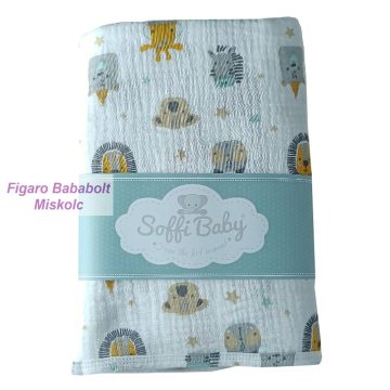 Soffi Baby takaró muszlin dupla szafaris 70x90cm