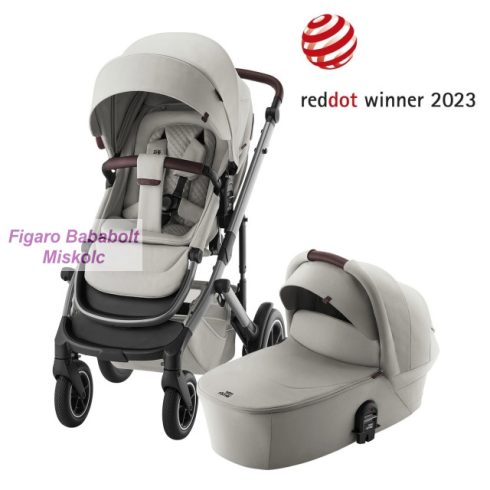 BriTAX RöMER Smile 5Z Lux multifunkciós babakocsi szett mózeskosárral "Linen Grey"