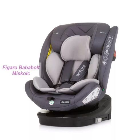 Chipolino Volare i-Size 360°-ban forgatható 40-150 cm isofixes gyermekülés "granite"