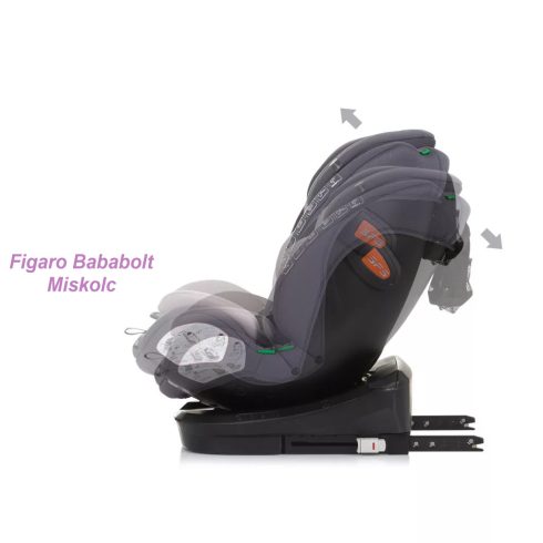 Chipolino Volare i-Size 360°-ban forgatható 40-150 cm isofixes gyermekülés "granite"