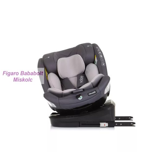 Chipolino Volare i-Size 360°-ban forgatható 40-150 cm isofixes gyermekülés "granite"