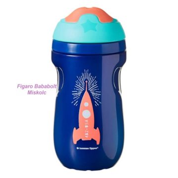   Tommee Tippee hőtartó csőrös itatópohár 260ml  12hó+ "kék rakéta"