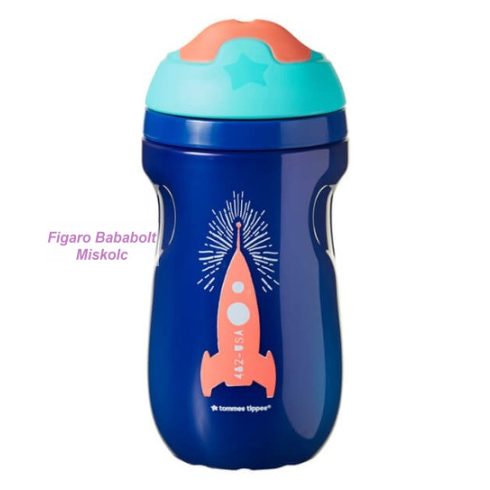 Tommee Tippee hőtartó csőrös itatópohár 260ml  12hó+ "kék rakéta"