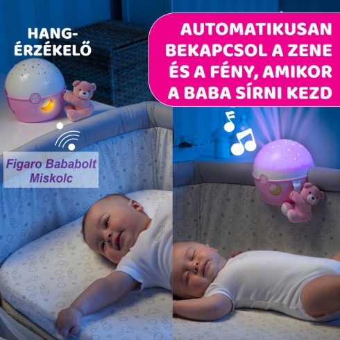Chicco Next 2 Stars Maci vetítő dallamokkal rózsaszín