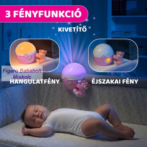 Chicco Next 2 Stars Maci vetítő dallamokkal rózsaszín