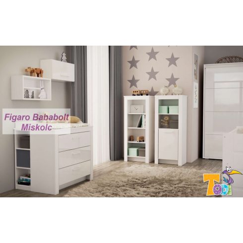 Todi WHITE BUNNY 3 fiókos pelenkázó komód toldalékkal