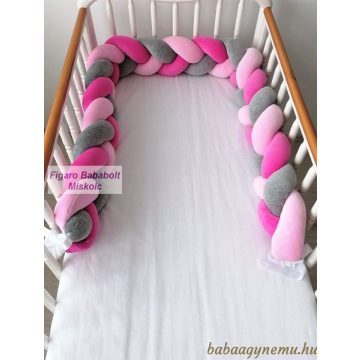 Fonott rácsvédő "rózsaszín-szürke-pink" 