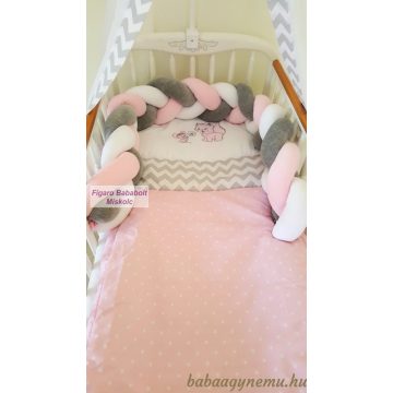 Fonott rácsvédő "szürke-fehér-rózsaszín"