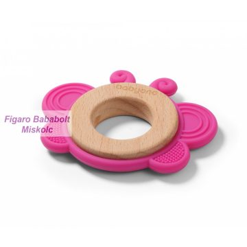 Babyono rágóka fa/szilikon "butterfly"