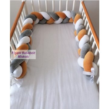 Fonott rácsvédő "fehér-mustársárga-szürke" 