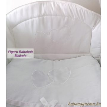 Fehér madeira dupla szív íves fejvédő