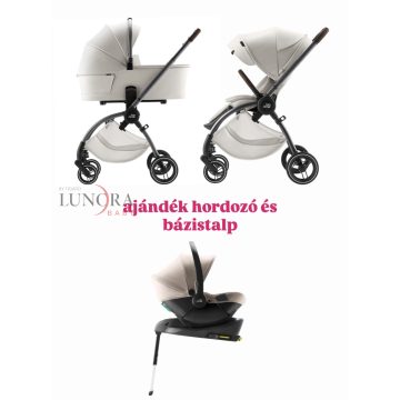   BrITAX RöMER Rio LUX 2in1 Essential babakocsi bundle szett (Rio babakocsi + mózeskosár) ajándék Baby-Safe Core hordozó + bázis Soft Taupe