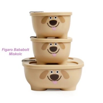   Prince Lionheart Bentomal 3 darabos uzsonnáskészlet - krém kutya