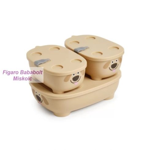 Prince Lionheart Bentomal 3 darabos uzsonnáskészlet - krém kutya