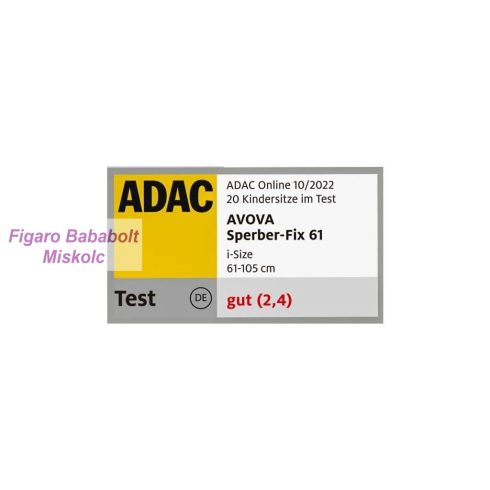 AVOVA Sperber-Fix 61 i-Size biztonsági gyerekülés 61-105cm Grey/Black