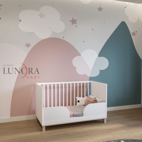 Misty Fehér – 70 x 140 cm-es átalakítható babaágy leesésgátlóval