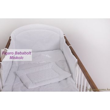   3 részes ágynemű szett "Fehér madeira - házikós maci"