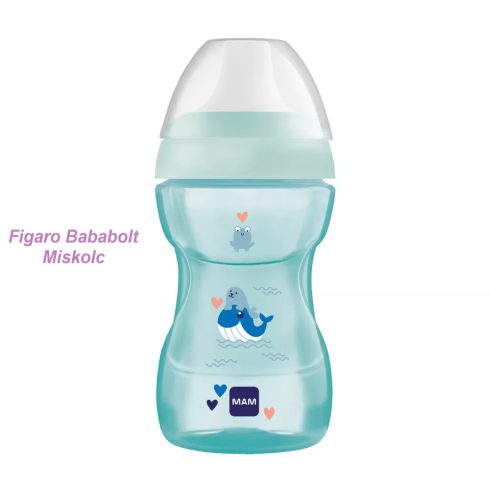 Mam Fun to drink cup - ivástanuló pohár 270 ml "kék bálna"