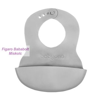 BabyOno műanyag előke "szürke"