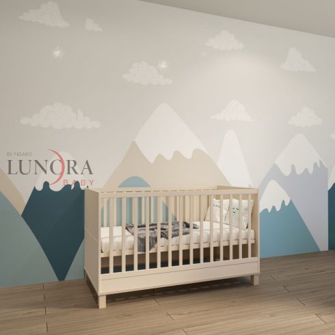 MISTY Cashmere 70 x 140 cm-es átalakítható babaágy leesésgátlóval