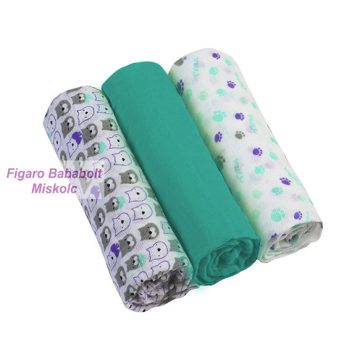 BabyOno színes textilpelenka 3db-os  "menta"