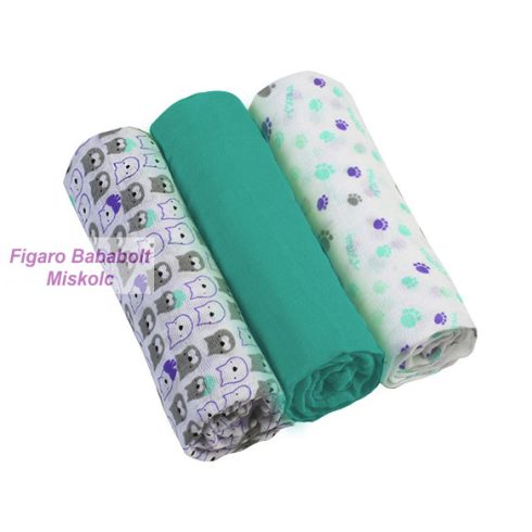 BabyOno színes textilpelenka 3db-os  "menta"