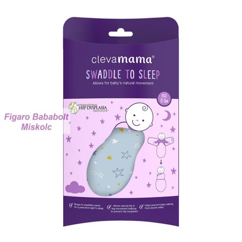 Clevamama pocaklakó pólya 0-3 hó "kék mintás"